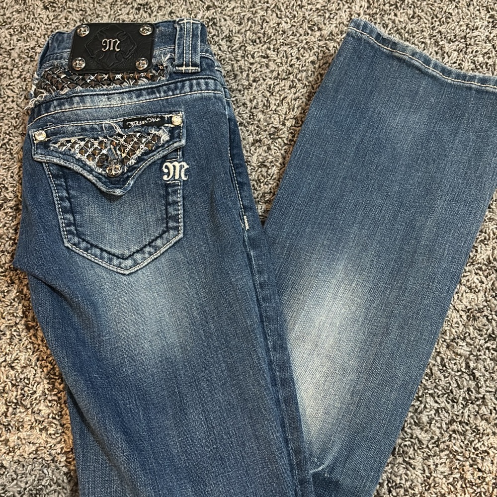 Miss Me Boot Cut Jeans with Embellished Pockets